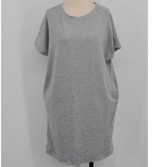 Caslon Gray Shirt Dress with Pockets - Picture 1 of 6